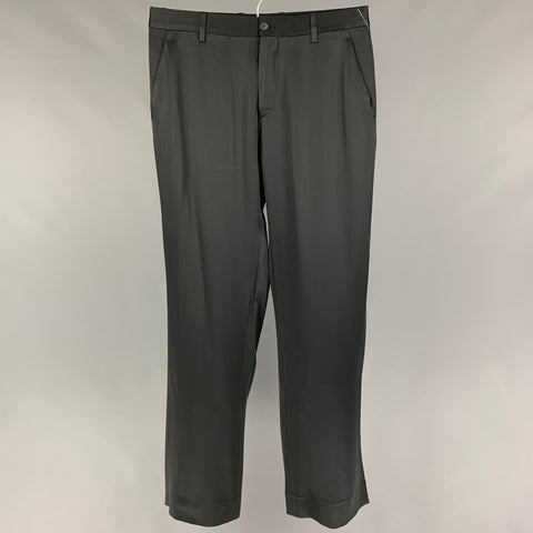 VERSACE Size 30 Black Acetate Silk Zip Fly Dress Pants