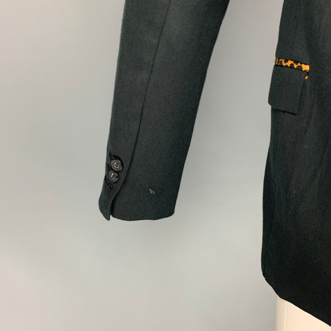 CURRENT / ELLIOTT Size S Black & Tan Cotton / Wool Sport Coat