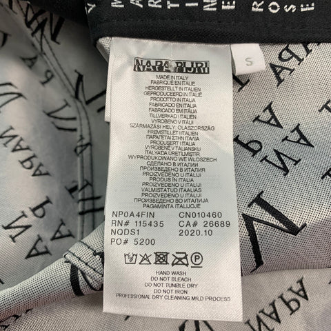 NAPAPIJRI  Size S Black White Logo Cotton Polyamide Utility Vest