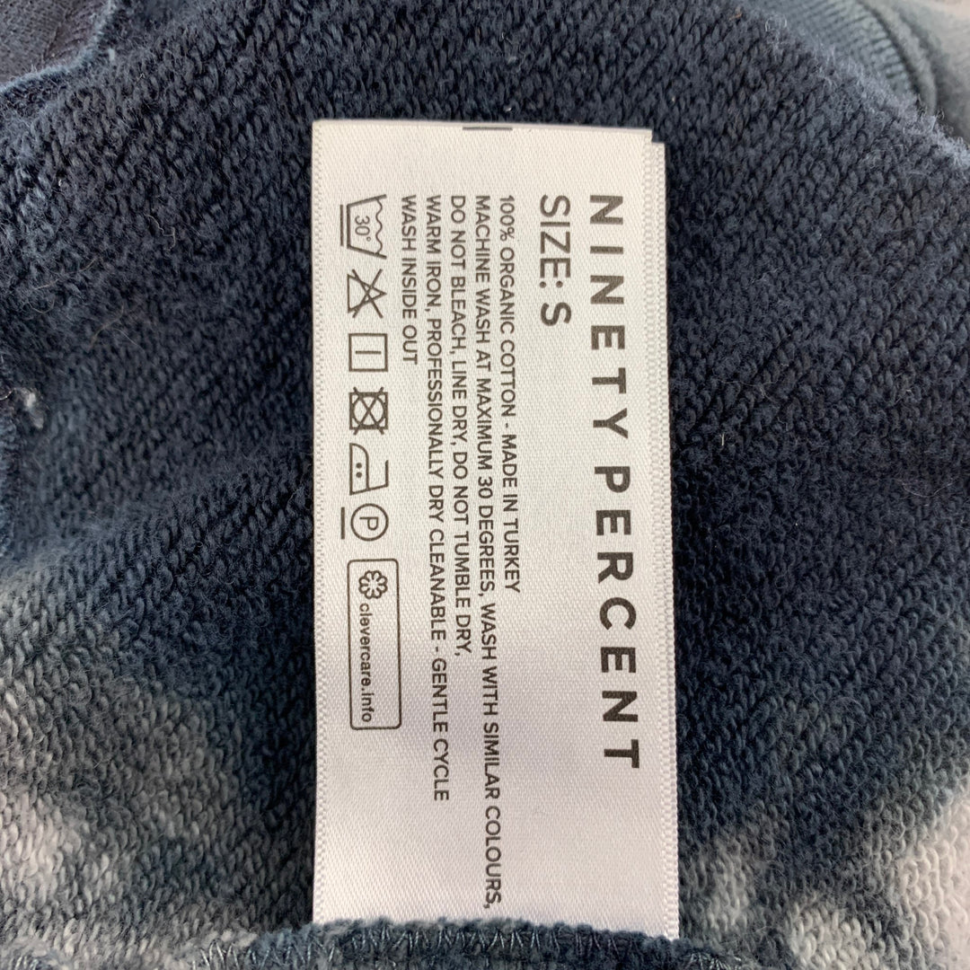 QUATRE-VINGT-DIX POUR CENT Taille S Gris Blanc Tie Dye Sweat à capuche en coton
