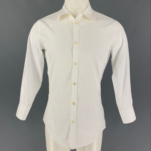 DSQUARED2 Size S White Cotton Button Up Long Sleeve Shirt