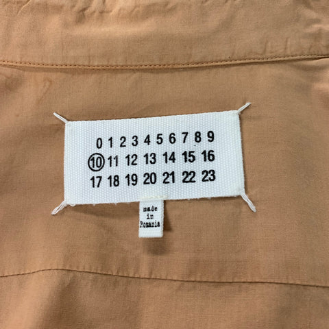 MAISON MARTIN MARGIELA Size S Orange Cotton Slim Fit Long Sleeve Shirt