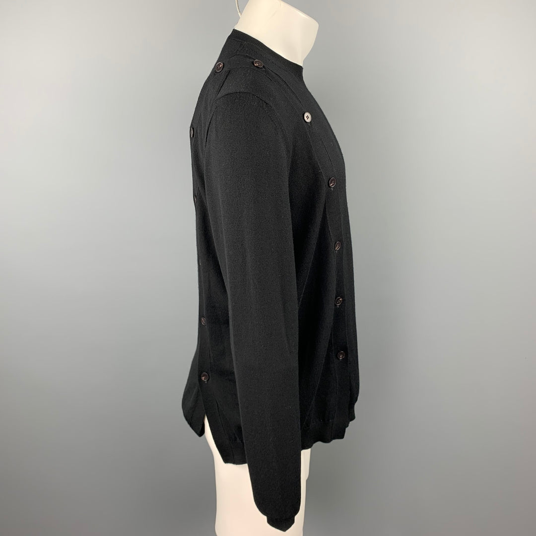 PORTS 1961 Jersey de punto de lana con cuello redondo, talla S, color negro