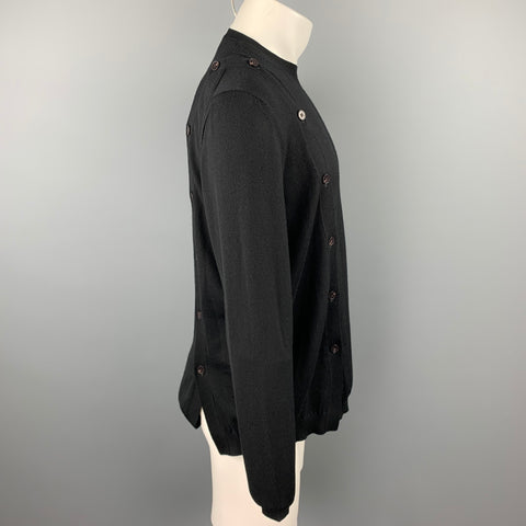 PORTS 1961 Size S Black Knitted Wool Crew-Neck Pullover