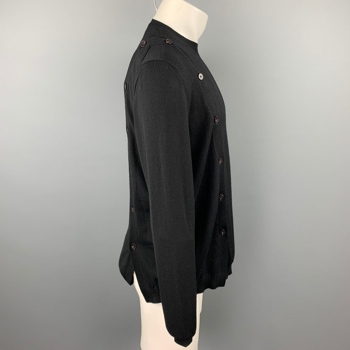 PORTS 1961 Taille S Pull à col rond en laine tricotée noire