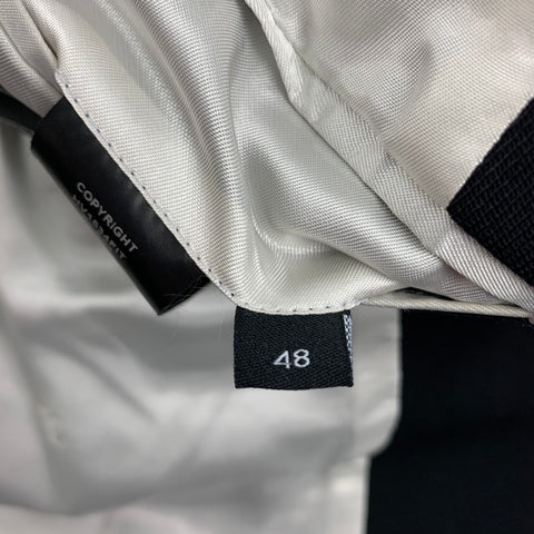 THE KOOPLES Size 38 Black White Wool Blend Shawl Collar Sport Coat