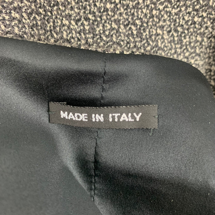 GIORGIO ARMANI Size S Grey & Black Heather Wool Shawl Collar Vest