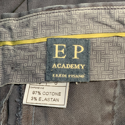 EREDI PISANO Size 28 x 30 Navy Cotton / Elastane Zip Fly Pants