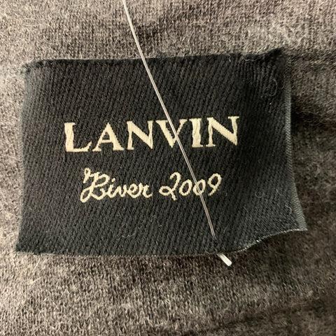 LANVIN 2009 Taille S Cardigan Long en Mélange de Polyamide Gris