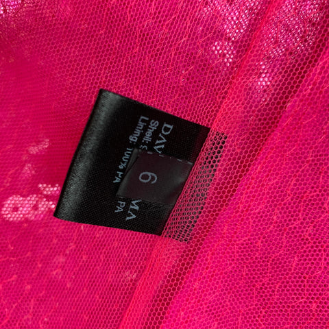 DAVID KOMA Size 2 Fuchsia Polyester Sequined Oversized Blouse