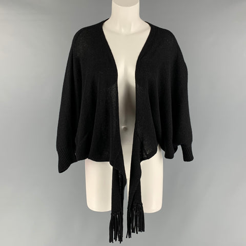 TRINA TURK Taille S Cardigan à manches Dolman uni en cachemire noir