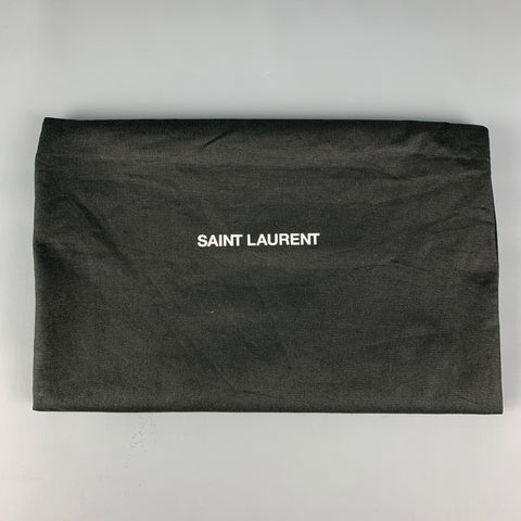 SAINT LAURENT Black Leather Shoulder Box Manhattan Handbag