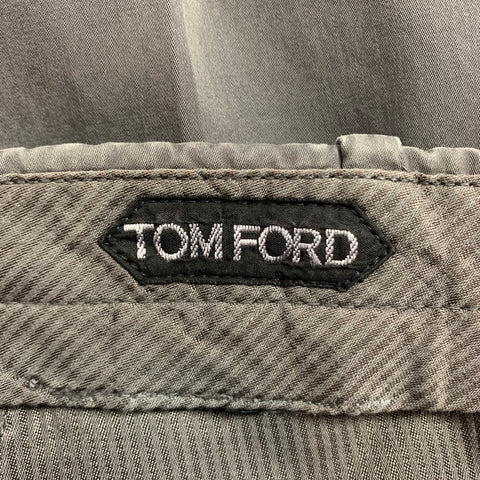 TOM FORD Size 38 Dark Gray Cotton Zip Fly Casual Pants