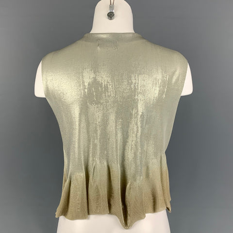Gilet à basque en polyamide argenté HAUTE Sea Foam