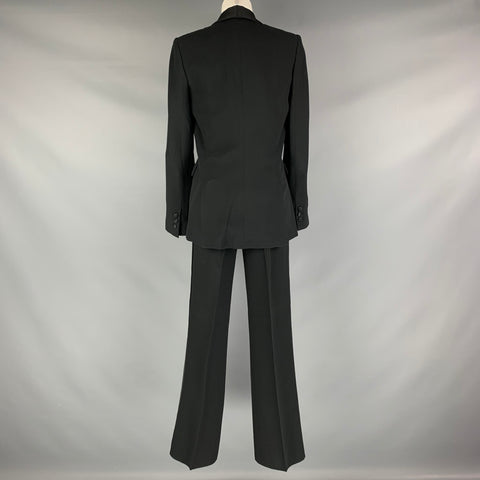 VIKTOR & ROLF Size 4 Black Rayon Acetate Tuxedo Pants Suit