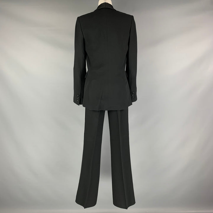 VIKTOR & ROLF Size 4 Black Rayon Acetate Tuxedo Pants Suit