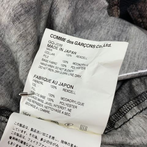 COMME des GARCONS Taille S Cape Courte Marbrée Polyester Marron Taupe