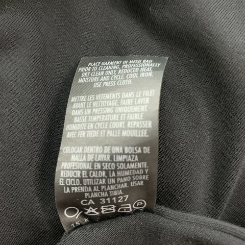 DONNA KARAN Taille S Pull à manches longues en viscose élasthanne noir