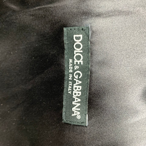 DOLCE & GABBANA Size 42 Black Wool Silk Tuxedo Vest