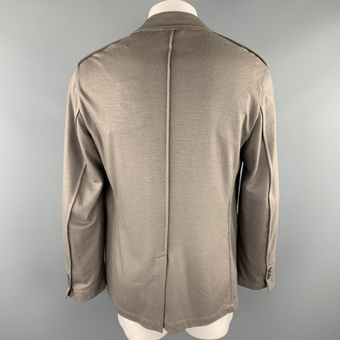 LANVIN Size 42 Taupe Wool / Cashmere Notch Lapel Sport Coat