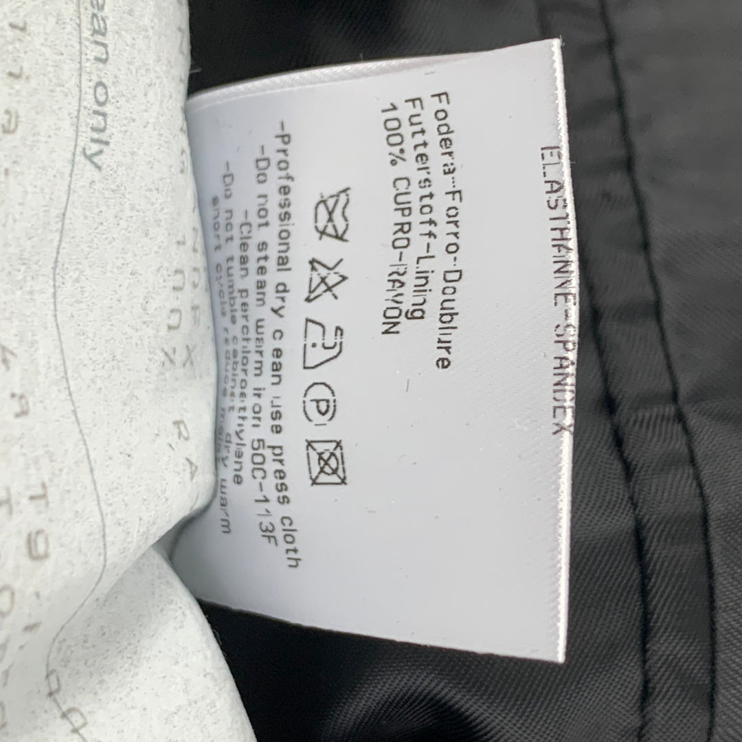 CALVIN KLEIN COLLECTION Size L Black Chevron Double Breasted Jacket