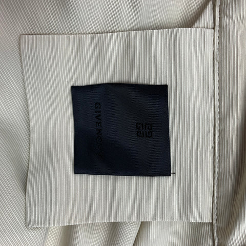 GIVENCHY Spring 2021 Size 4 Beige Cotton / Polyester Zip Detail Windbreaker Jacket