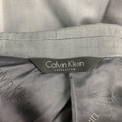 CALVIN KLEIN COLLECTION Size 38 Dark Gray Wool Notch Lapel Suit