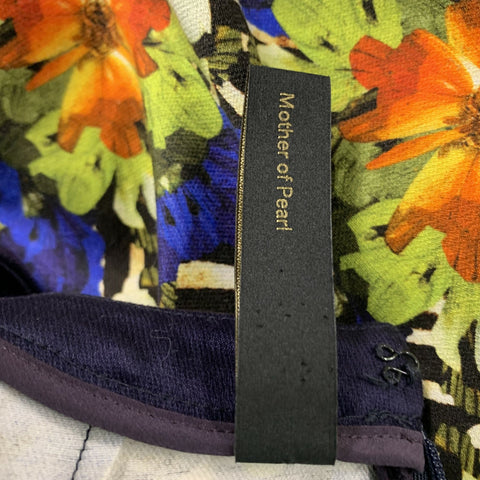 MOTHER OF PEARL Size 2 Multi-Color Cotton / Silk Floral Dress