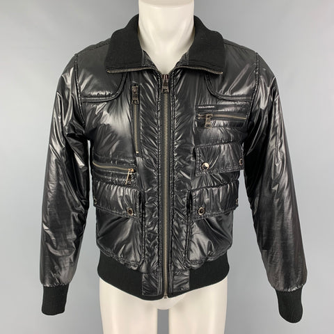 DOLCE & GABBANA Size S Black Cotton Padded Jacket