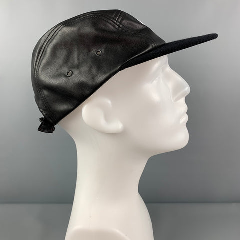 WTAPS Sombrero negro de nailon y lana de piel sintética de tejidos mixtos