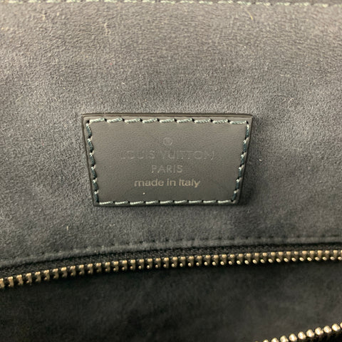 LOUIS VUITTON Cobalt & Black Damier Leather Trim Canvas Greenwich Tote Bag