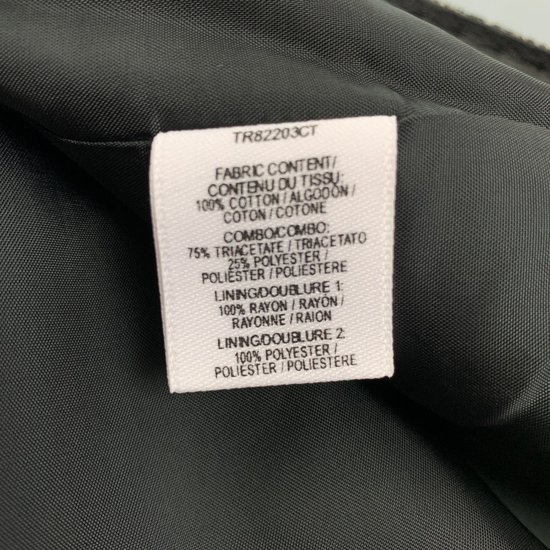 DEREK LAM Size 6 Cream Black Marbled Boucle Cotton Jacket