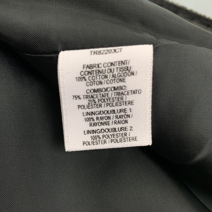 DEREK LAM Size 6 Cream Black Marbled Boucle Cotton Jacket