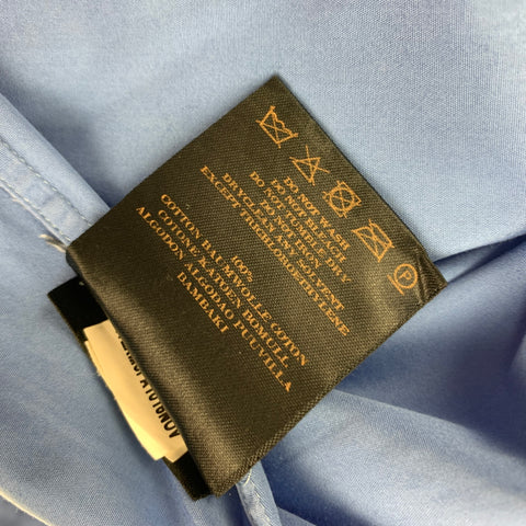 BURBERRY PRORSUM Size M Blue Cotton Tuxedo Long Sleeve Shirt