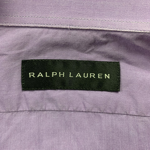 RALPH LAUREN Black Lable Size S Purple Cotton Long Sleeve Shirt