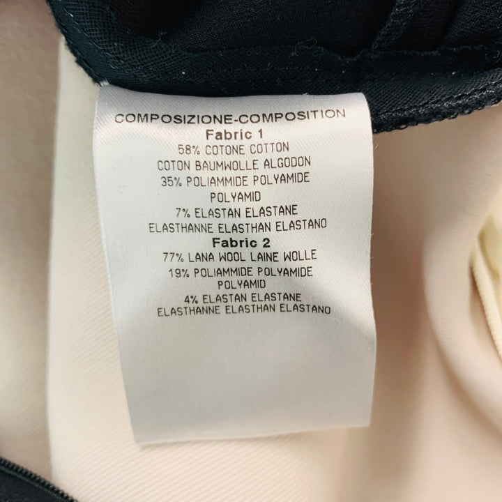STELLA McCARTNEY Size 6 Black Beige & Cream Polyamide Eastane Color Block Dress