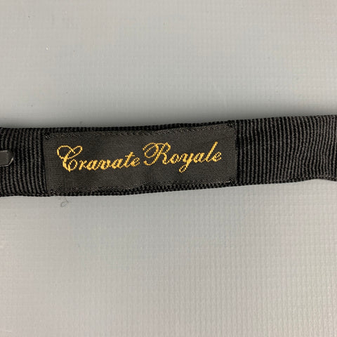 CRAVATE ROYALE Black Silk Bow Tie