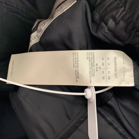 RICK OWENS DIRT S/S 18 Size 34 Black Cotton / Polyamide Drop-Crotch Casual Pants
