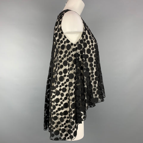 GIAMBATTISTA VALLI Taille XS Haut habillé en coton / nylon noir et blanc