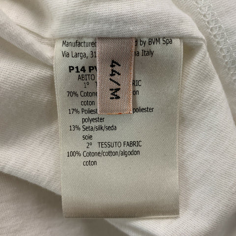 GIAMBATTISTA VALLI Size M White Cotton Lace Short Sleeve Dress