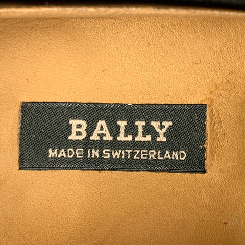 BALLY Size US 9.5 Black Leather Tassels Loafers
