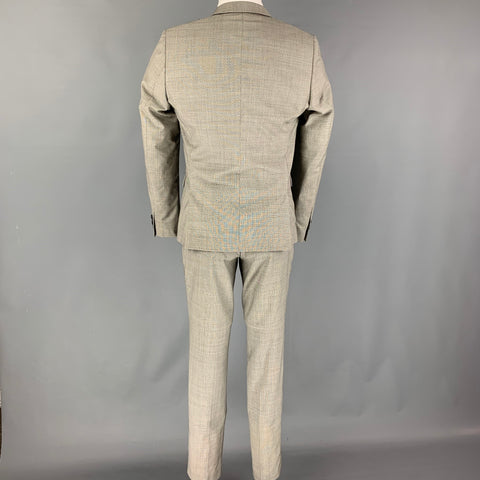 THE KOOPLES Size 36 Grey Black Wool Mohair Peak Lapel Suit