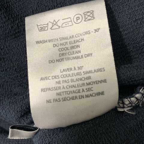 OFFICINE GENERALE Size XL Navy Solid Cotton Pullover