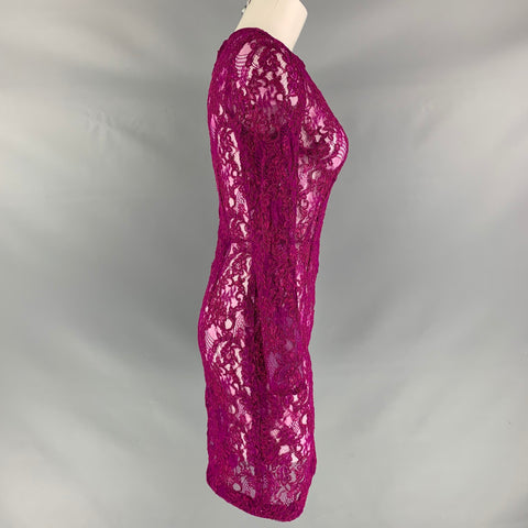 SONIA RYKIEL Size 2 Purple See Through Dress