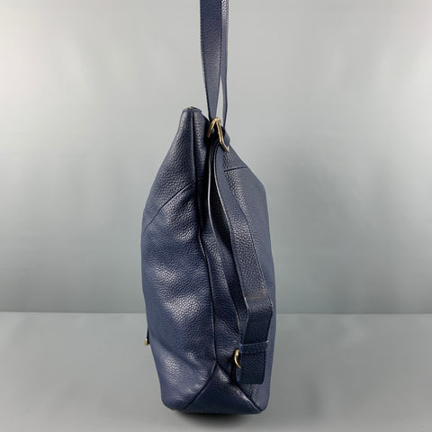 FURLA Navy Pebble Grain Leather Shoulder Bag Handbag
