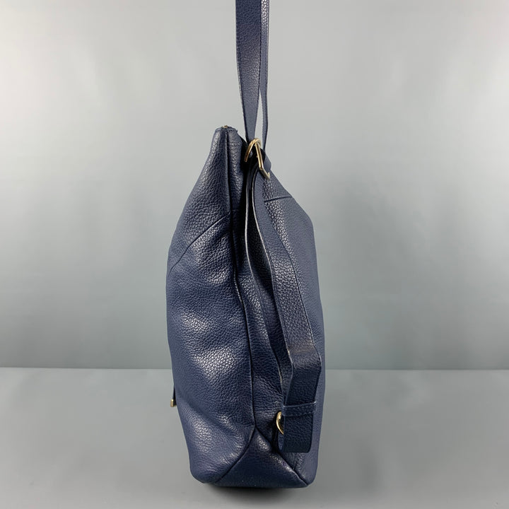 FURLA Navy Pebble Grain Leather Shoulder Bag Handbag