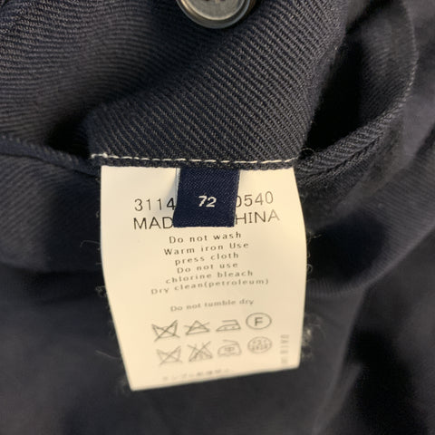 UNITED ARROWS Size 30 Navy Pleated Cuffed Casual Pants