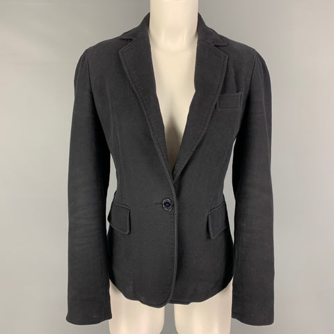 MARC by MARC JACOBS Size 8 Charcoal Cotton Jacket Blazer