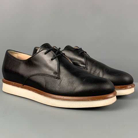 TOD'S Zapatos con cordones de cuero negro talla 6.5