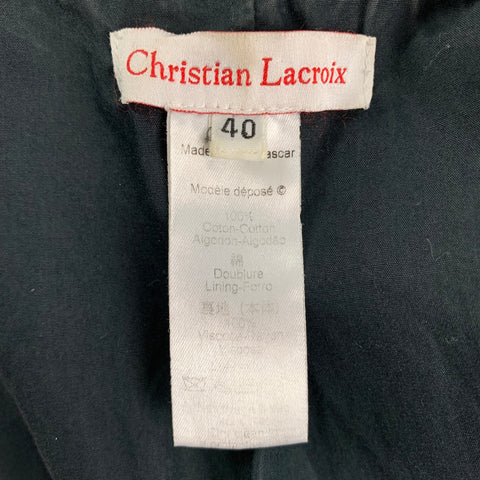 CHRISTIAN LACROIX Size 4 Multi-Color Cotton Beaded Jacket